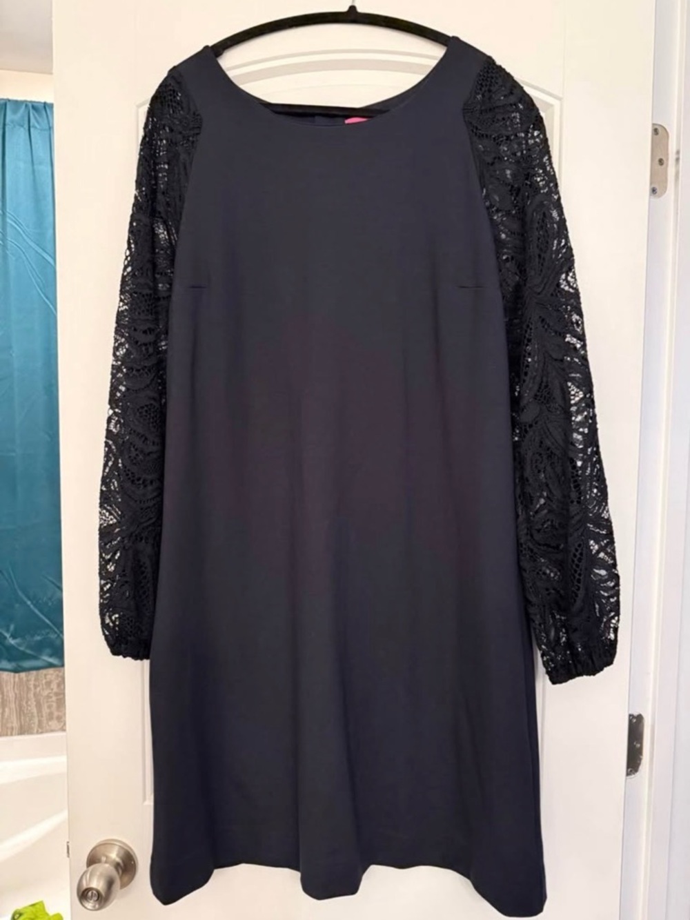 Lilly Pulitzer Gali black lace sleeve dress, size XL - Picture 3 of 6